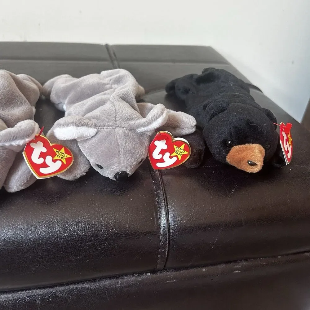 Vintage TY BEARS Beanie Babies Buddies Huge Lot 6 ALL W TAGS Plush New RARE #1